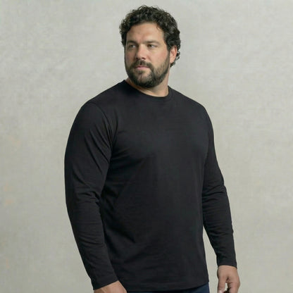 T-SHIRT A MANCHES LONGUES EN COTON STRUCTURÉ