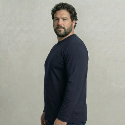T-SHIRT A MANCHES LONGUES EN COTON STRUCTURÉ